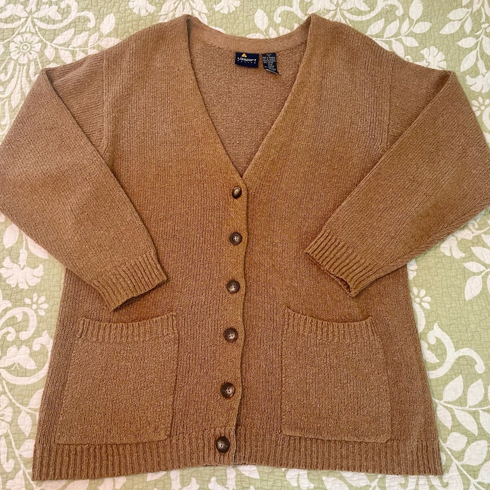 Lizsport oversized Petite Small cardigan sweater